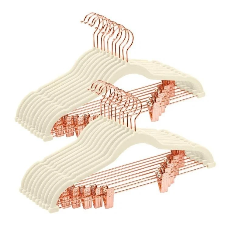 Velvet Hangers With Clips high quality