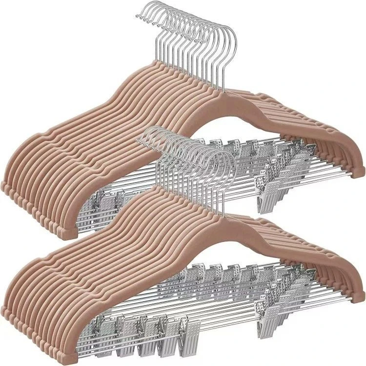 Velvet Hangers With Clips factory